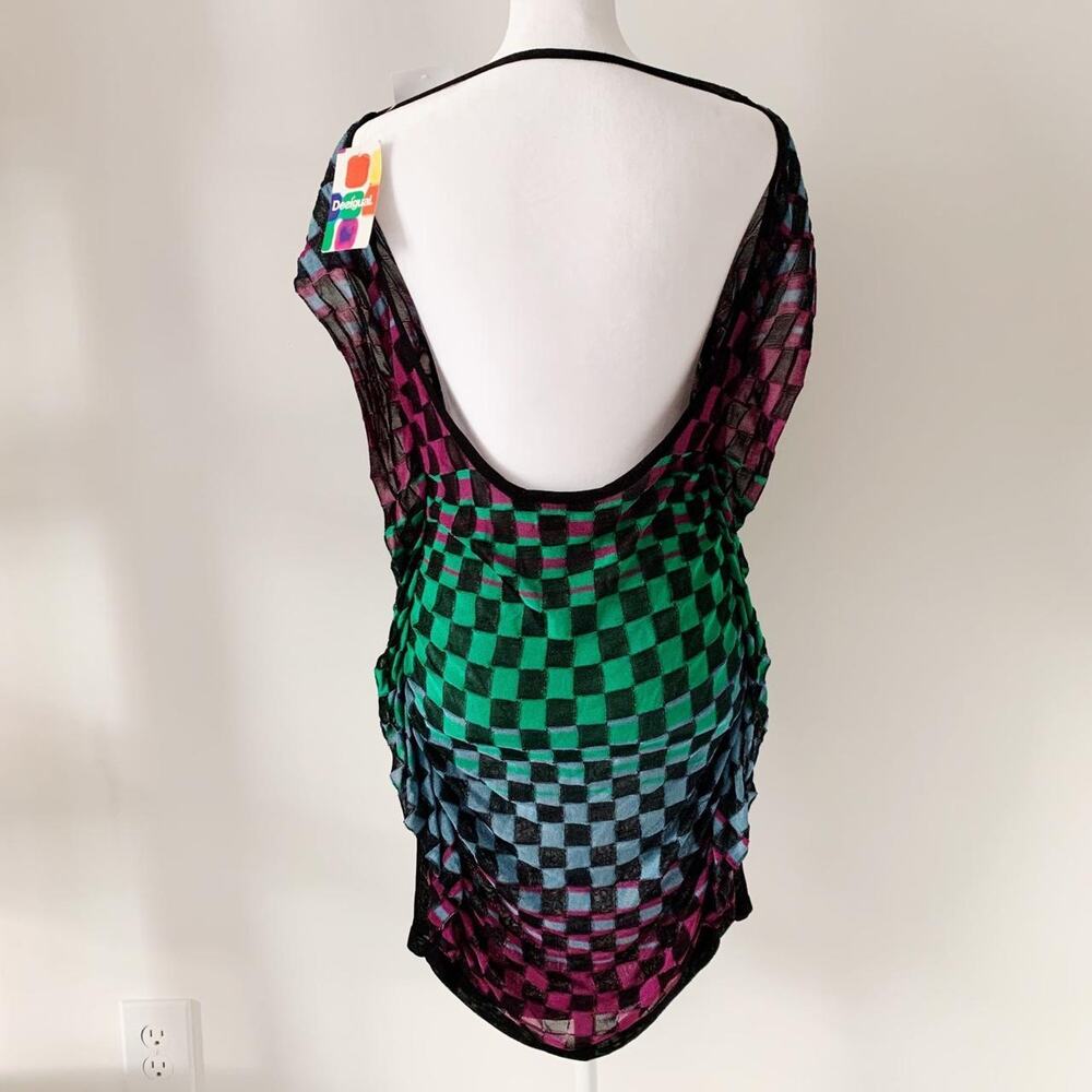 Y2K Desigual Checkered Dress S NWT - Picture 6 of 6